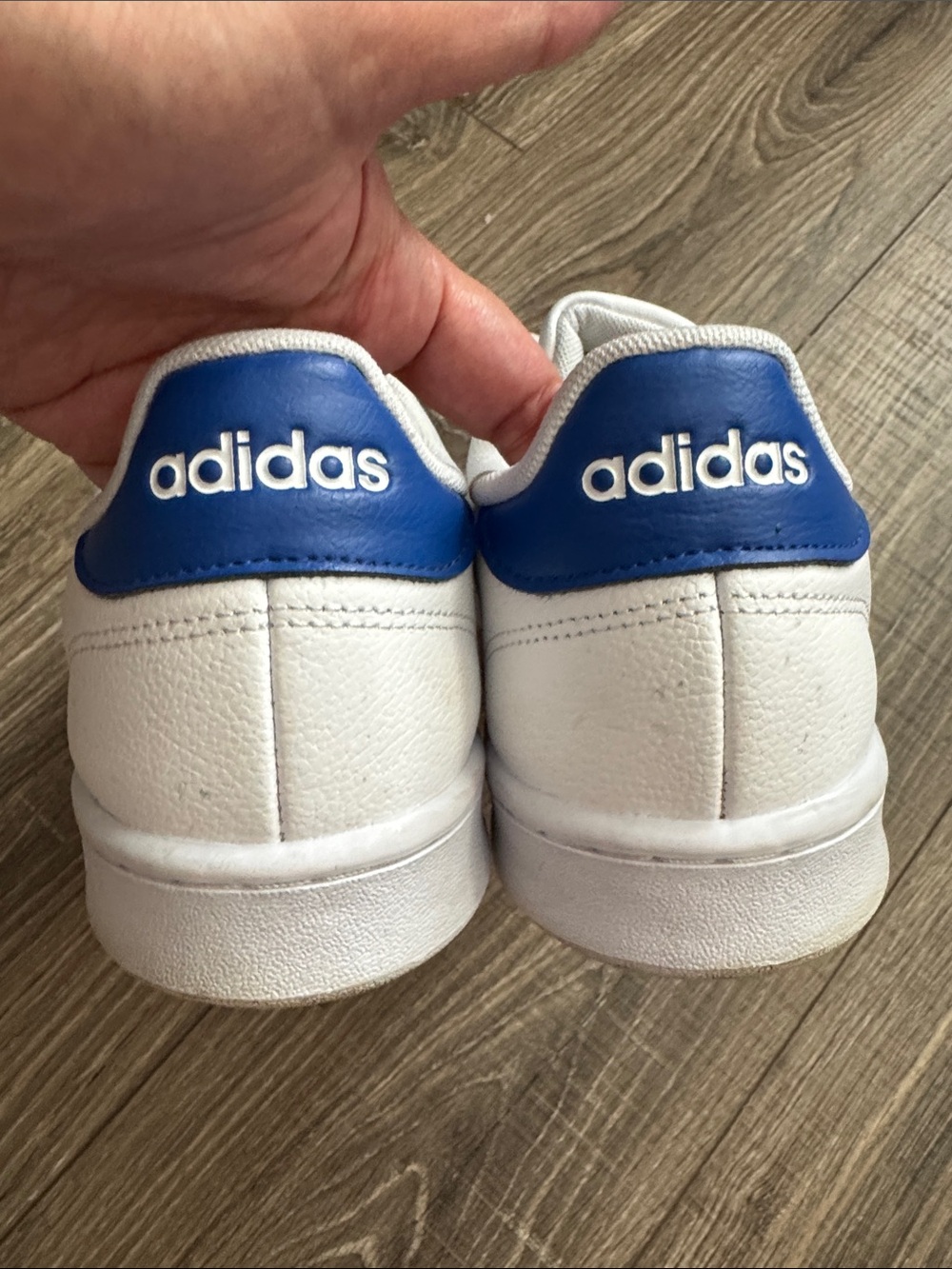 adidas White and Blue Men's Low-Top Sneakers - Picture 5 of 14